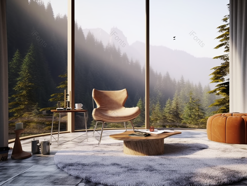 室内大型透明玻璃大山深处景色,高清,摄影图,摄影图片,图片大全,摄影图免费下载